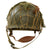 Original WWII U.S. Late War Produced Netted With Scrim M-1C Paratrooper Helmet With Westinghouse Jump Liner - Named To 1st Lieutenant George Santiago Original Items