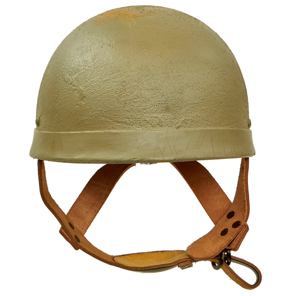 Original WWII British MKI HSAT Airborne Paratrooper Helmet With Replacement Liner and Chinstrap Original Items