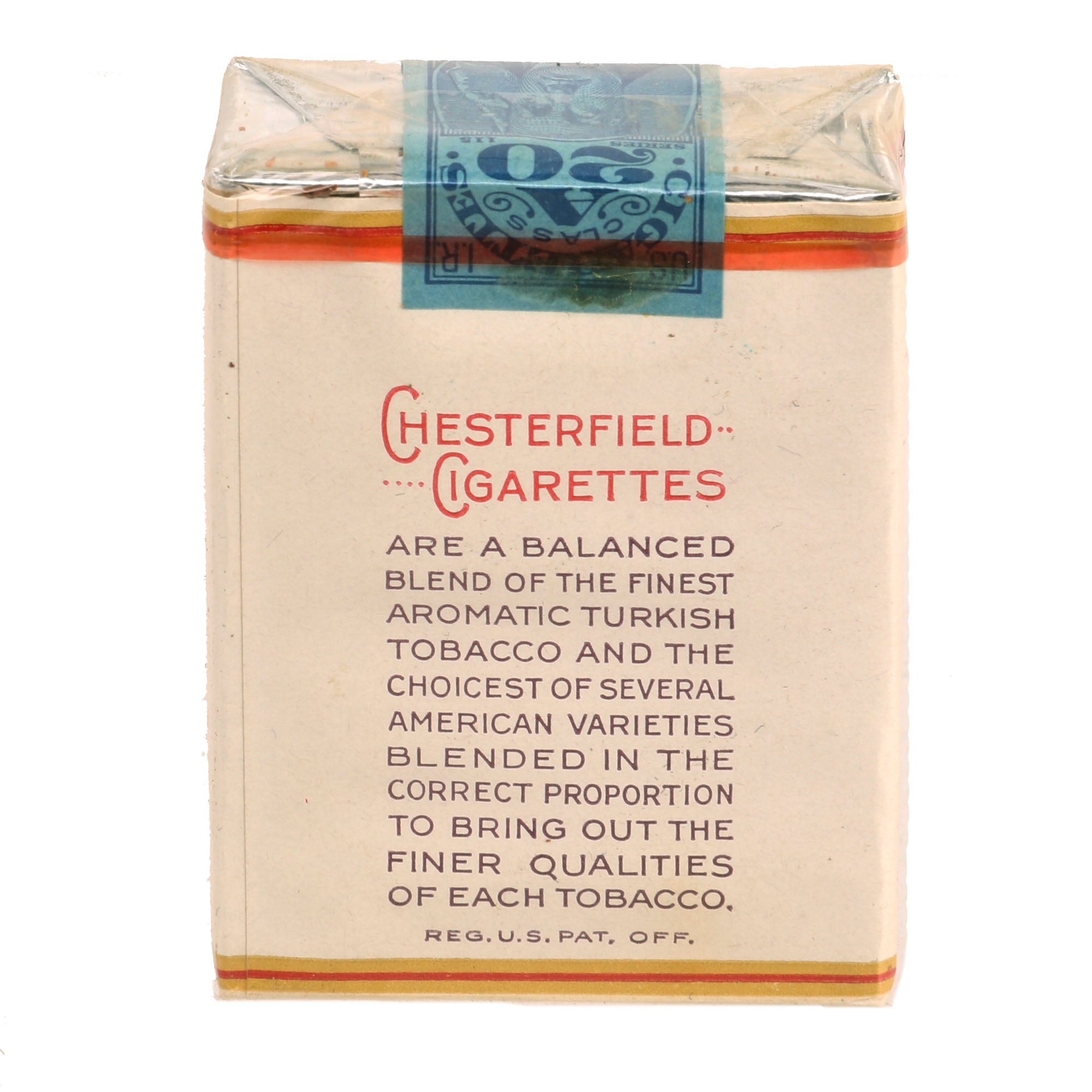 Original U.S. WWII New Old Stock Unopened Chesterfield Cigarettes Pack ...