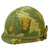 Original U.S. Vietnam M1 Helmet with USMC Camouflage Cover and Liner - Complete Original Items