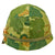 Original U.S. WWII Vietnam War M1-C Paratrooper Helmet with Reversible Mitchell Camouflage Cover Original Items