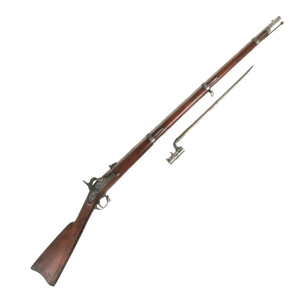 Original U.S. Civil War Springfield Model 1861 Rifled Musket by Springfield Arsenal with Period Fit P-1853 Enfield Bayonet - Dated 1862 Original Items