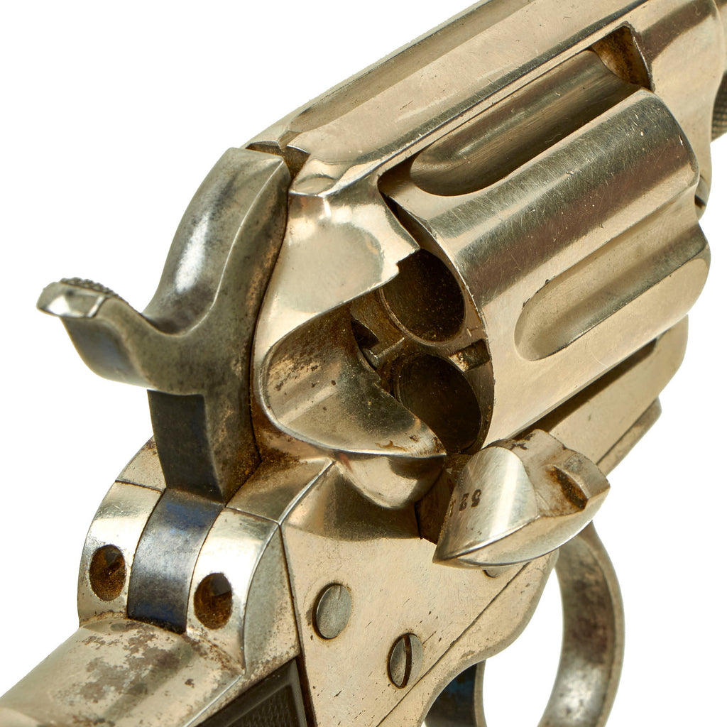 Original Us Colt M1877 38cal Nickel Plated Lightning Revolver With International Military 6826