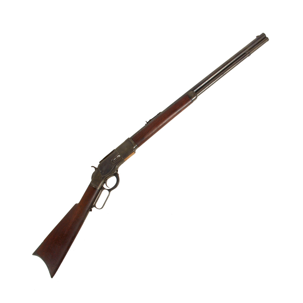 Original U.S. Winchester Model 1873 .44-40 Repeating Rifle with Heavy Round Barrel made in 1881 - Serial 81187 Original Items