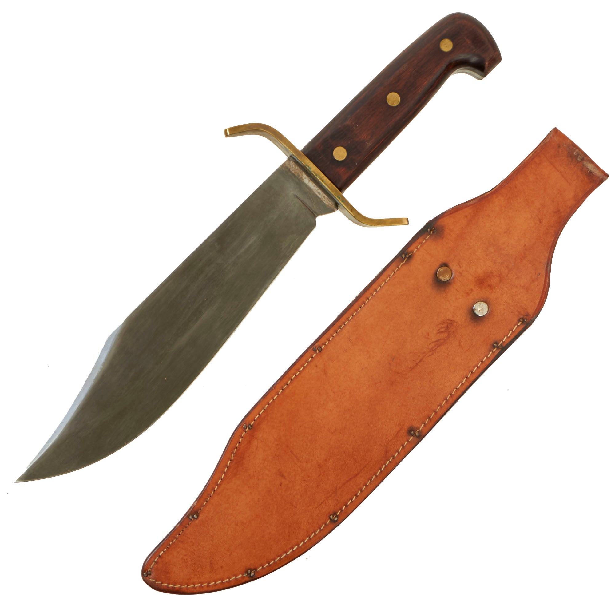 Engravable Marine Bowie Knife with Leather Sheath