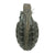 Original U.S. Early WWII Inert MkII Pineapple Fragmentation Grenade with Repainted Early Body & M10A3 Fuze