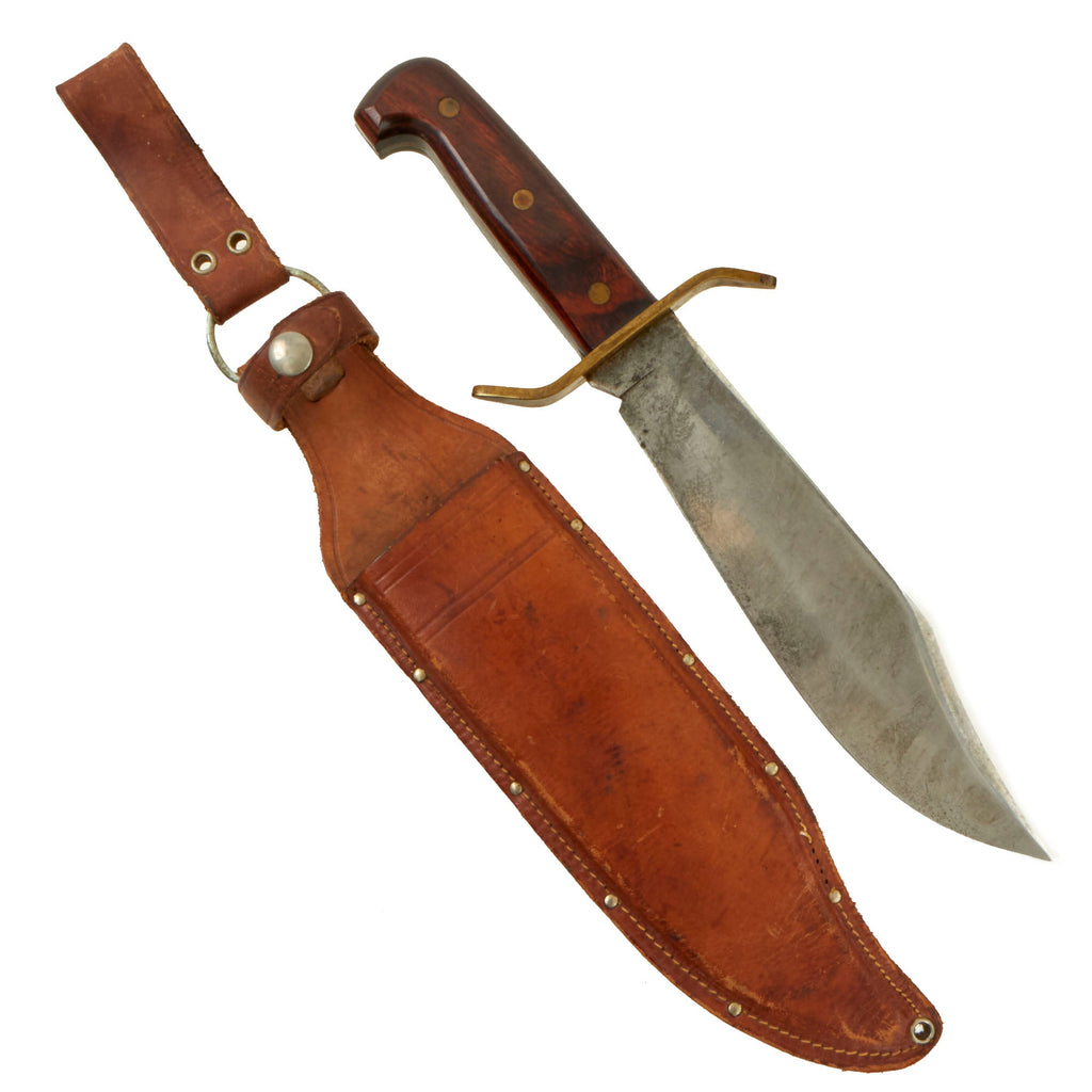 Original U.S. Vietnam War W49 Western Bowie Knife With Correct Leather Sheath Original Items