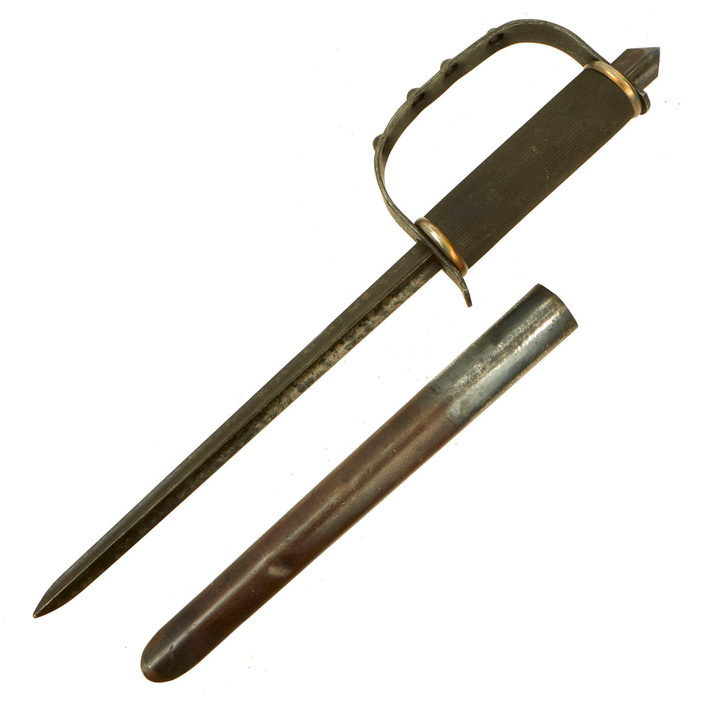 Original U.S. WWII First Pattern OSS Drop Knife with Scabbard made from Springfield Trapdoor Bayonet Original Items