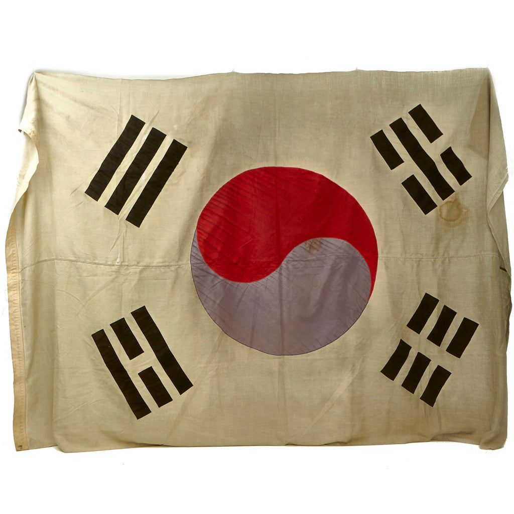 DRAFT LARGE Original Korean War Era South Korean Taegukgi Flag Original Items