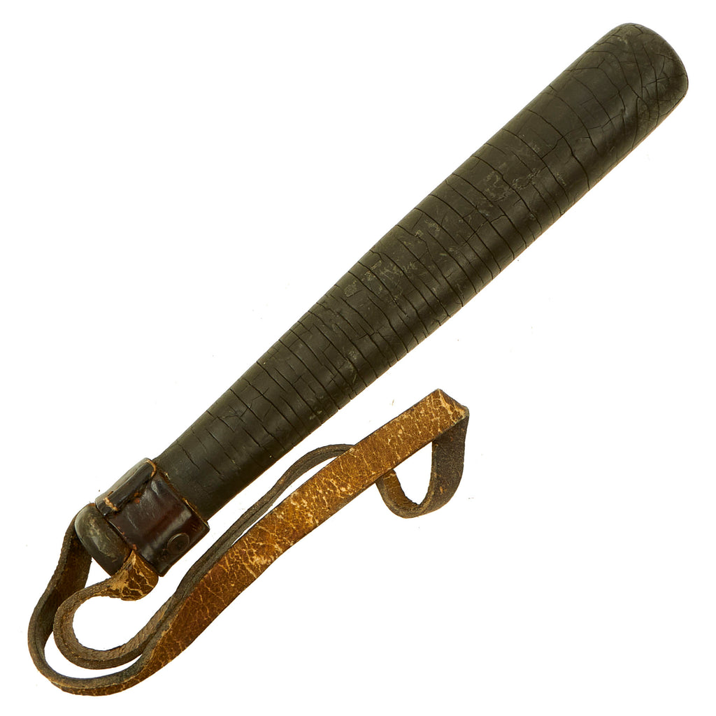 Original British WWI Ringed Leather Lead Filled Trench Raiding Club Truncheon - From Personal Collection David Machnicki Author of At Arm's Length Series Original Items