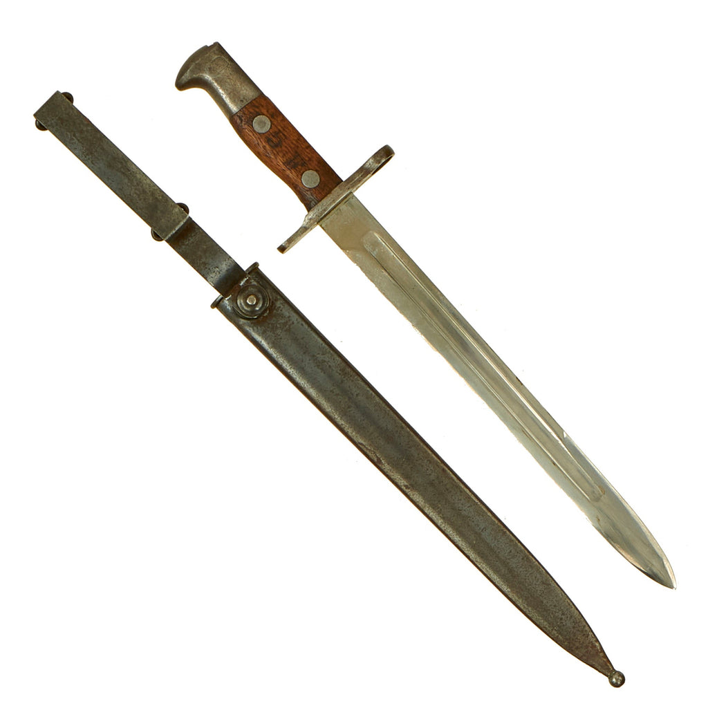 Original U.S. Philippine - American War Model 1892 Krag Rifle Bayonet and 2nd Pattern Scabbard - Dated 1899 Original Items