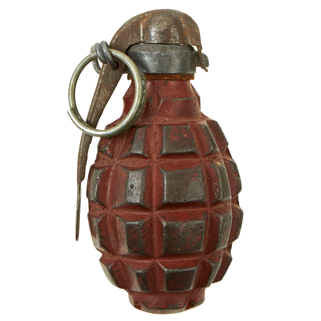 Original French WWI F1 Practice Hand Grenade with Billant Modèle 1916 Fuse - Inert Original Items