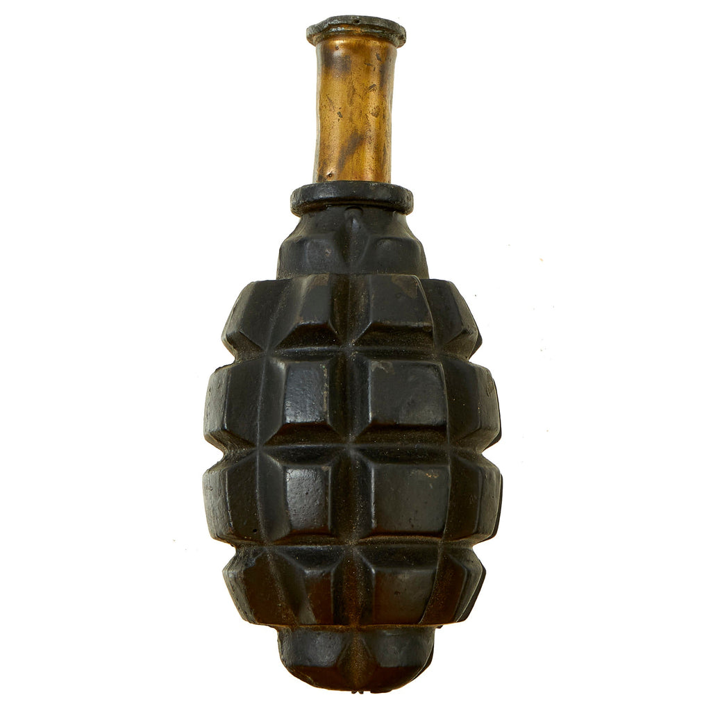 Original French WWI Excellent Condition F1 Hand Grenade with Original Fuse and Cap - Inert Original Items