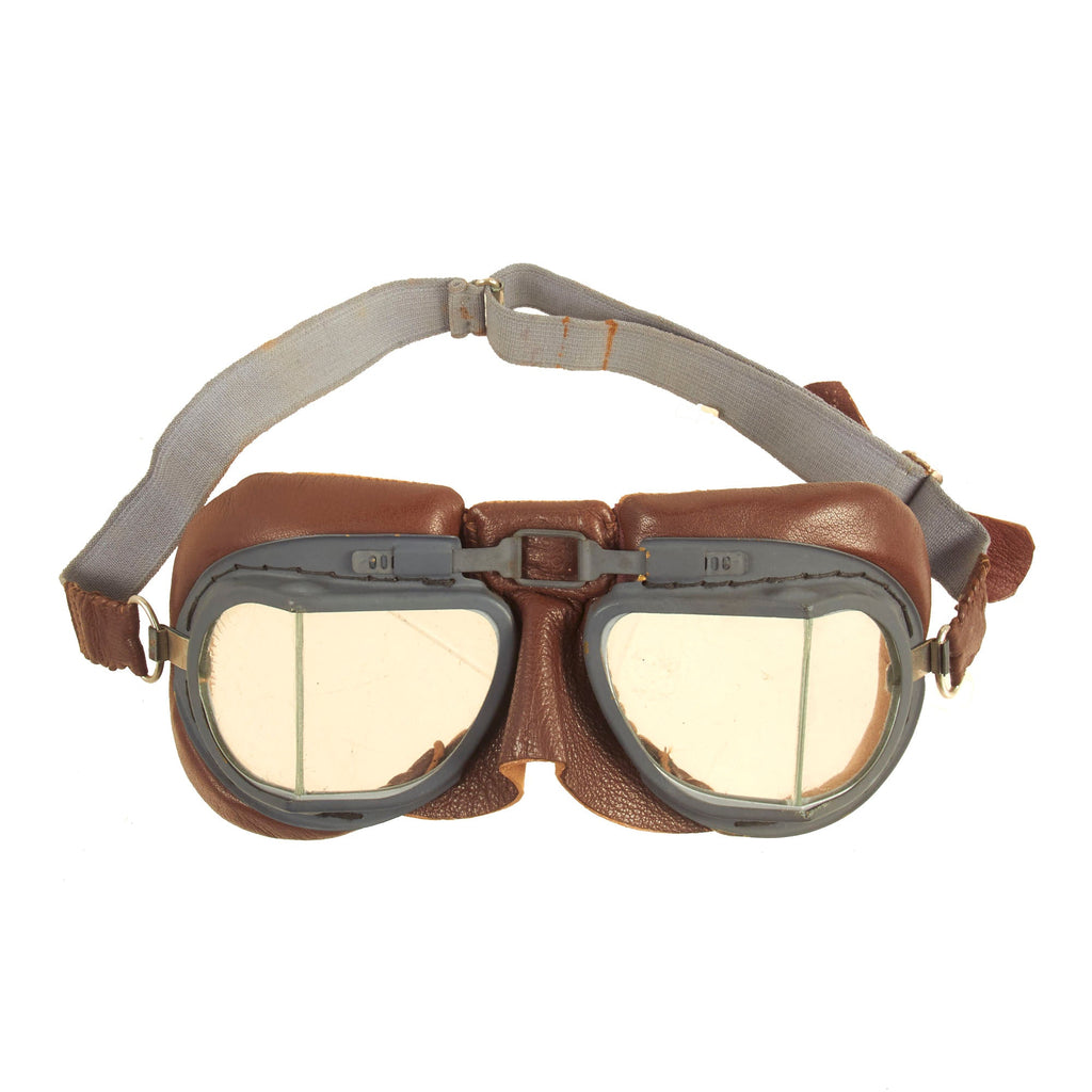 Original British WWII RAF Early Mk VIII Flying Goggles In Unissued Condition Original Items