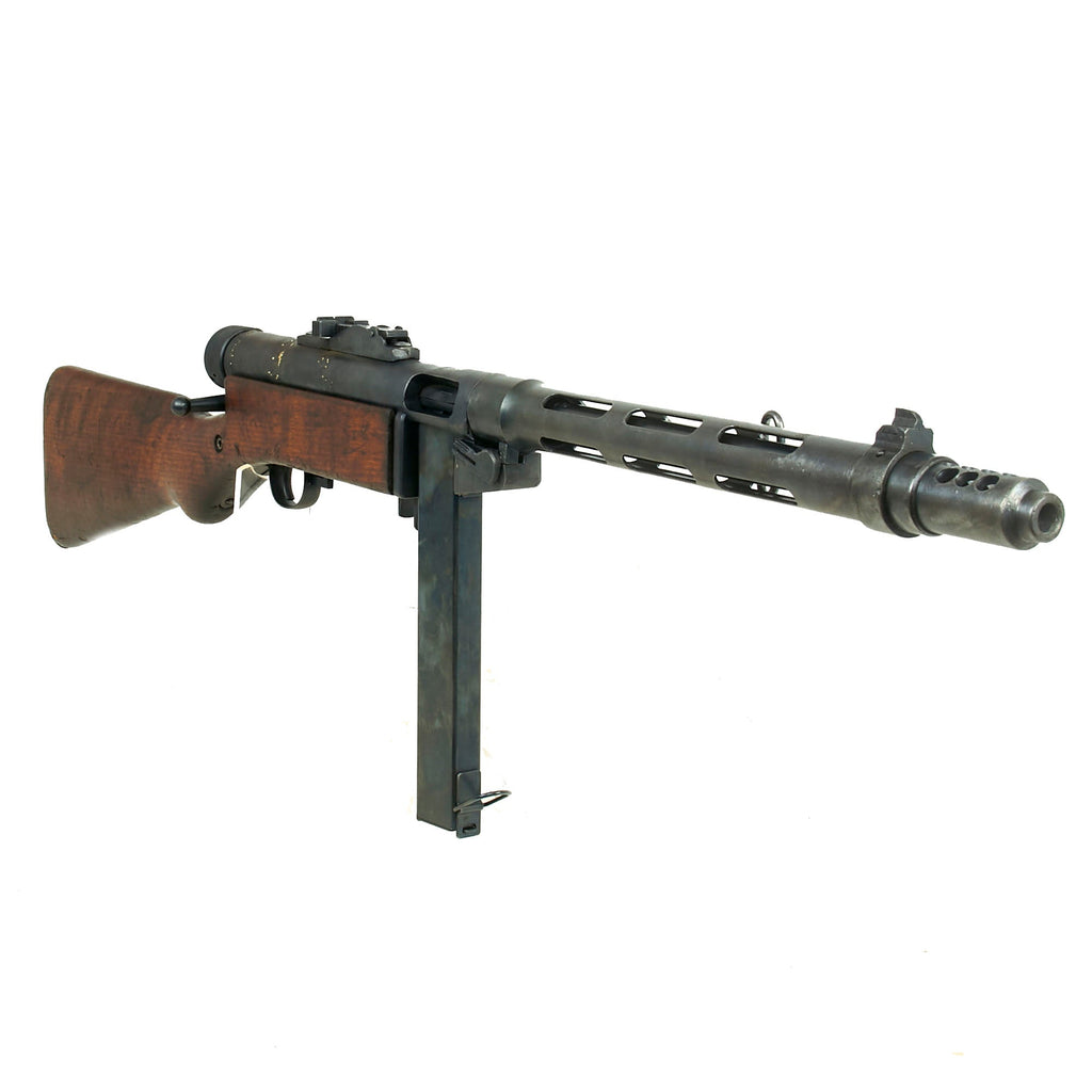 Original Finnish WWII Suomi KP/-31 M31 9mm Display SMG with Live Barrel and Stick Magazine - Serial 69878 Original Items