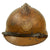 Original Rare French WWI Model 1915 Adrian Helmet with Zouave & Tirailleurs RF Badge - Complete with Liner and Chinstrap Original Items