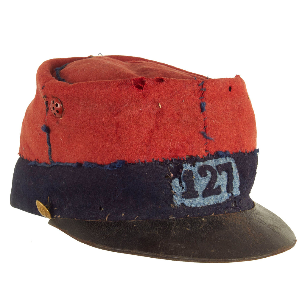 Original French WWI Model 1884 “Madder Red” 127th Regiment d’Infanterie Kepi - 127th Infantry Regiment Original Items