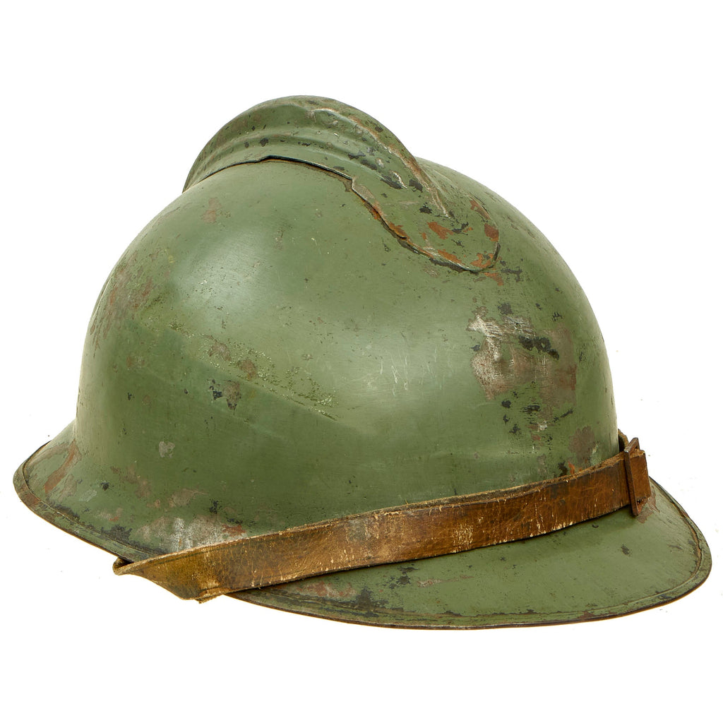 Original Italian WWI M16 “Lippmann Model” French Adrian Helmet with Faded Unit Marking - Complete Original Items