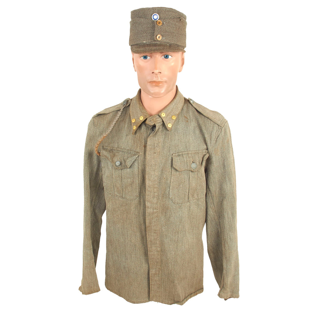 Original Finnish Winter War / Continuation War Army Captain Summer Weight Tunic With Field Cap Original Items