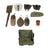 Original Bulgarian WWII Field Gear Lot - Shovel & Canteens - Tornister & Pouches Original Items