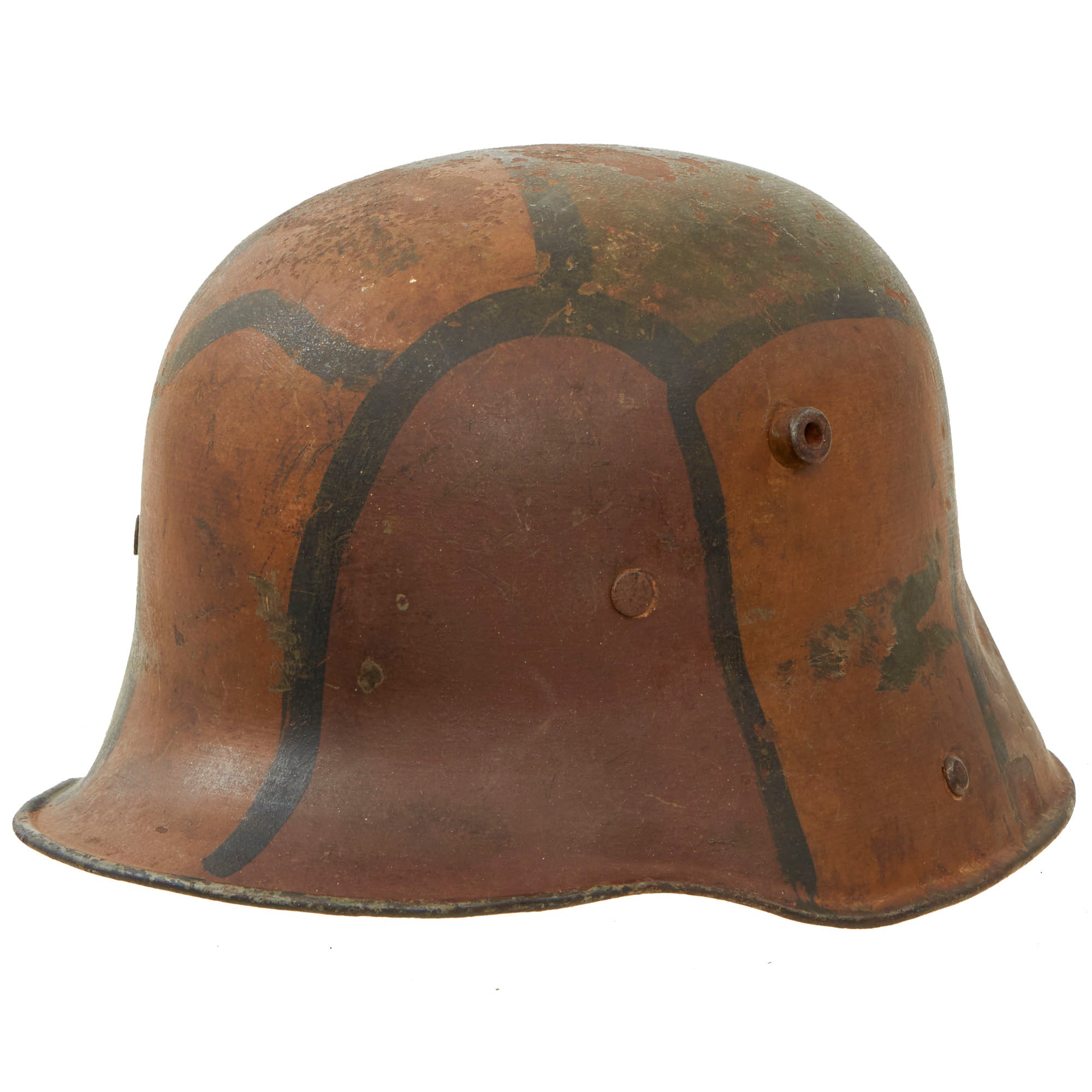 Original Imperial German Wwi M16 Stahlhelm Helmet With Panel Camouflag