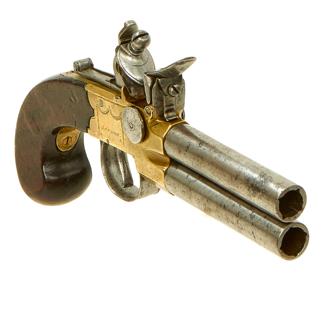 Flintlock Pistol Brass Barrel Above Isolated Stock Photo 1474407272