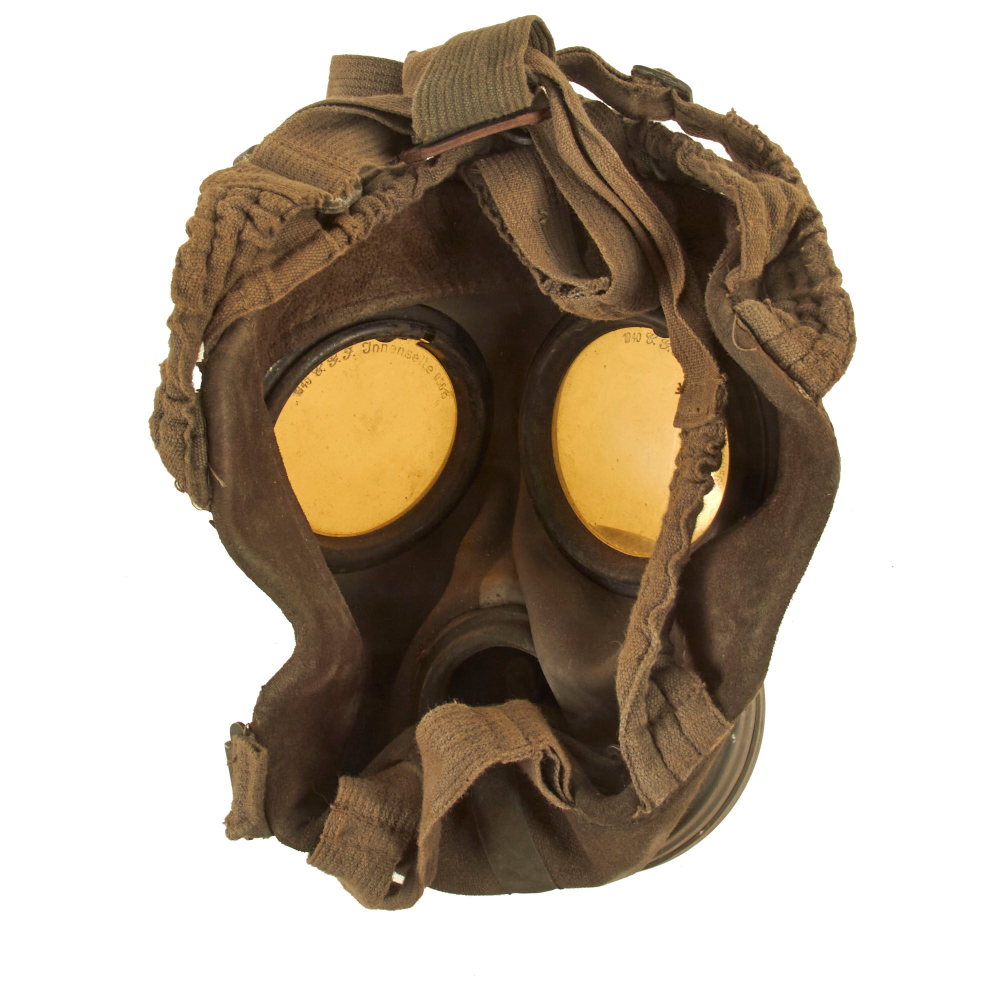 Original German WWII M38 Gas Mask in Size 1 with Filter, Canister, & A ...