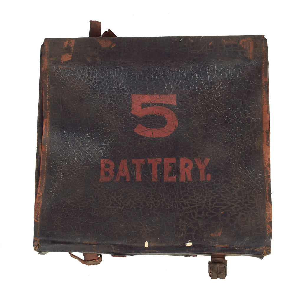 Original U.S. Civil War 5th Independent Battery Light Artillery of New York Hard Pack Knapsack Original Items