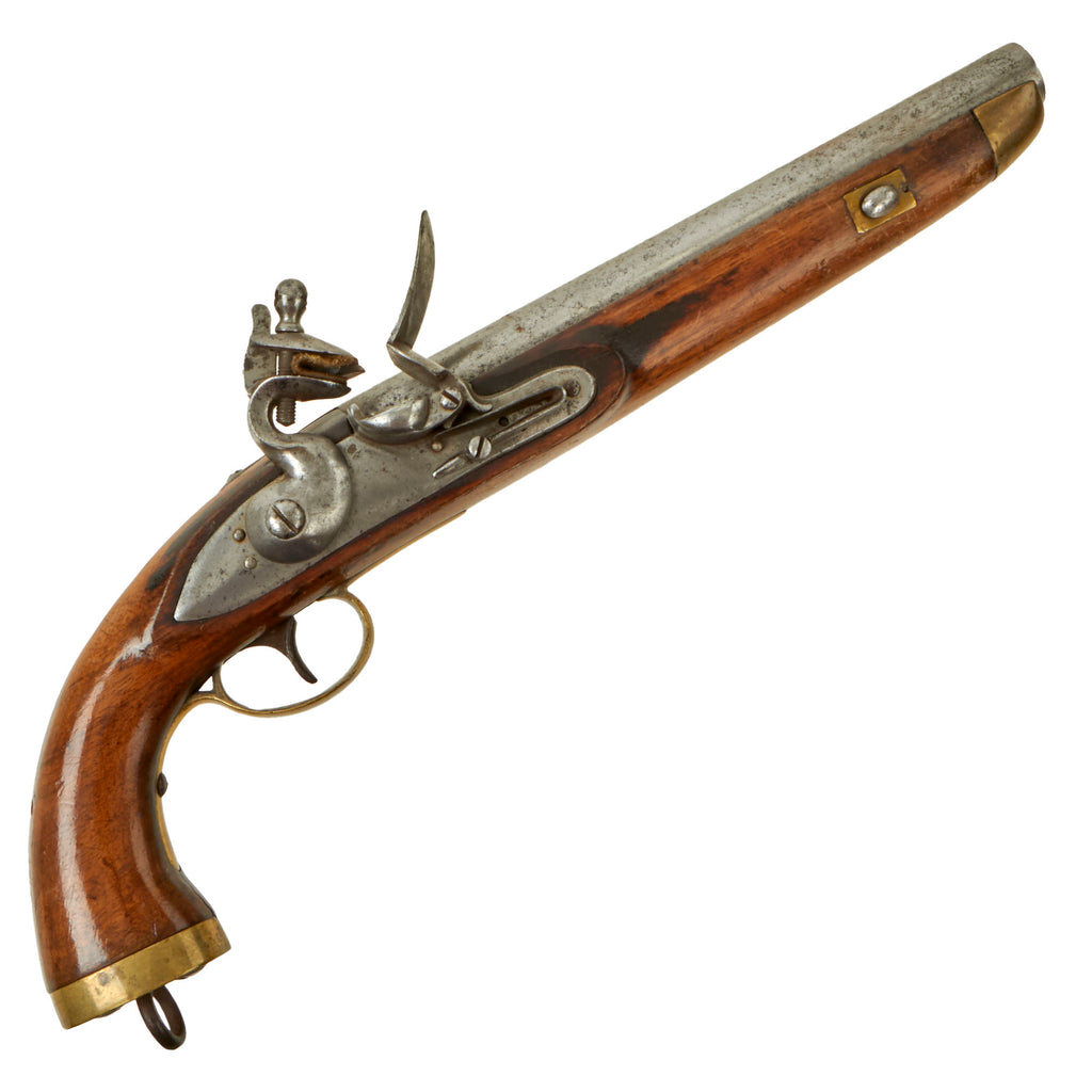 Original Napoleonic Belgian Made Flintlock Naval Pistol with German Proof Marks - Dated 1815