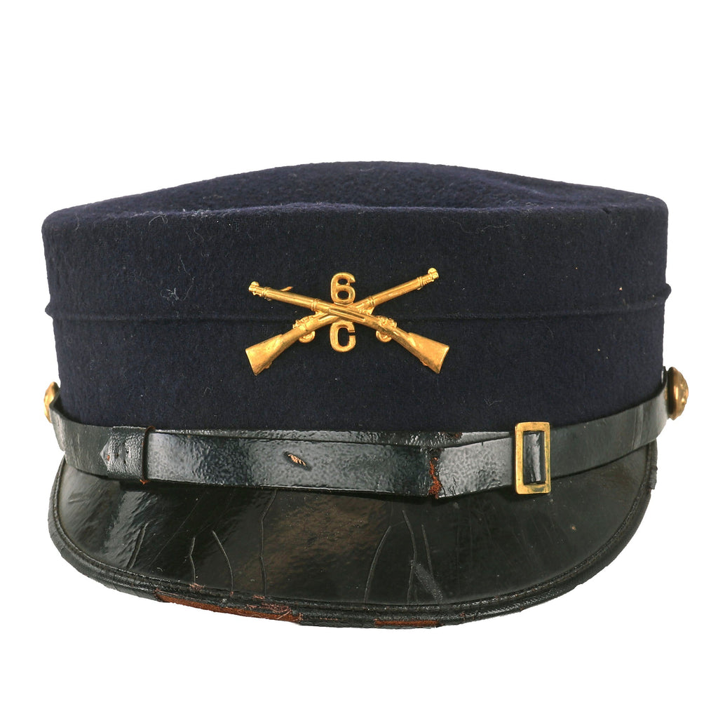 Original U.S. Spanish-American War Era 6th Massachusetts Volunteer Infantry Regiment, “C” Company M-1895 Enlisted Forage Cap Original Items