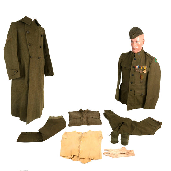 Original U.S. WWI Named 87th Division Uniform & Medal Group with Printed Research Original Items