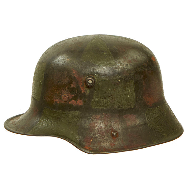 Original Imperial German WWI Panel Camouflage M16 Stahlhelm Helmet wit ...