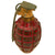 Original U.S. WWII Era Inert MkII Pre War Red Practice Pineapple Grenade with M10A3 Fuze - Circa 1920-1930 Original Items