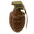 Original U.S. WWII Era Inert MkII Pre War Red Practice Pineapple Grenade with M10A3 Fuze - Circa 1920-1930 Original Items