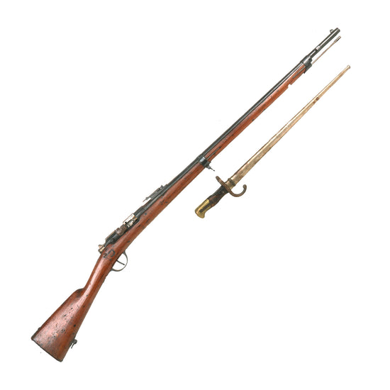 Original French Fusil Gras Modèle 1874 M80 Infantry Rifle by Châtellerault Dated 1875 with M1874 Bayonet - Serial A 33476 Original Items