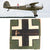 Original German WWII Fieseler Fi 156 Storch Aircraft Balkan Cross Painted Cloth Fuselage Section - 44" x 44" Original Items