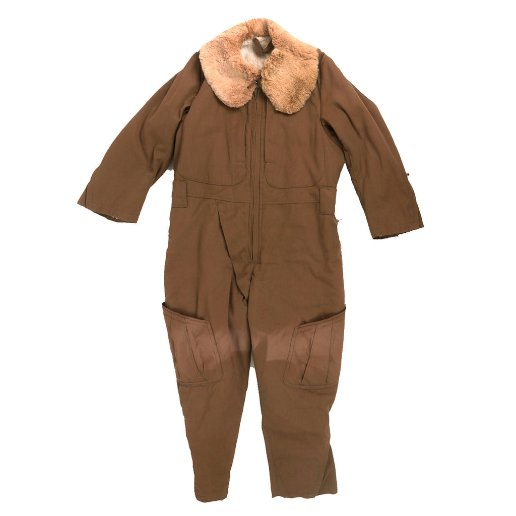 Original Rare Imperial Japanese WWII Winter Fur Lined Pilot Electric Heated Flight Suit Original Items