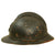 Original French WWI Issue Model 1915 Adrian Helmet in Horizon Blue with RF Badge and Partial Liner Original Items