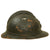 Original French WWI Issue Model 1915 Adrian Helmet in Horizon Blue with RF Badge and Partial Liner Original Items