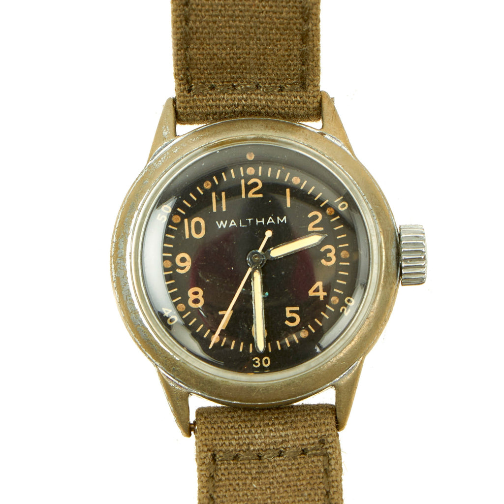 Original U.S. WWII 1944 Dated Type A-11 US Army Wrist Watch by Waltham - Fully Functional Original Items