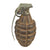 Original U.S. WWII Inert MkII Pineapple Grenade with Partial Yellow Ring & M10 Series Fuze Original Items