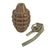 Original U.S. WWII Inert MkII Pineapple Grenade with Partial Yellow Ring & M10 Series Fuze Original Items