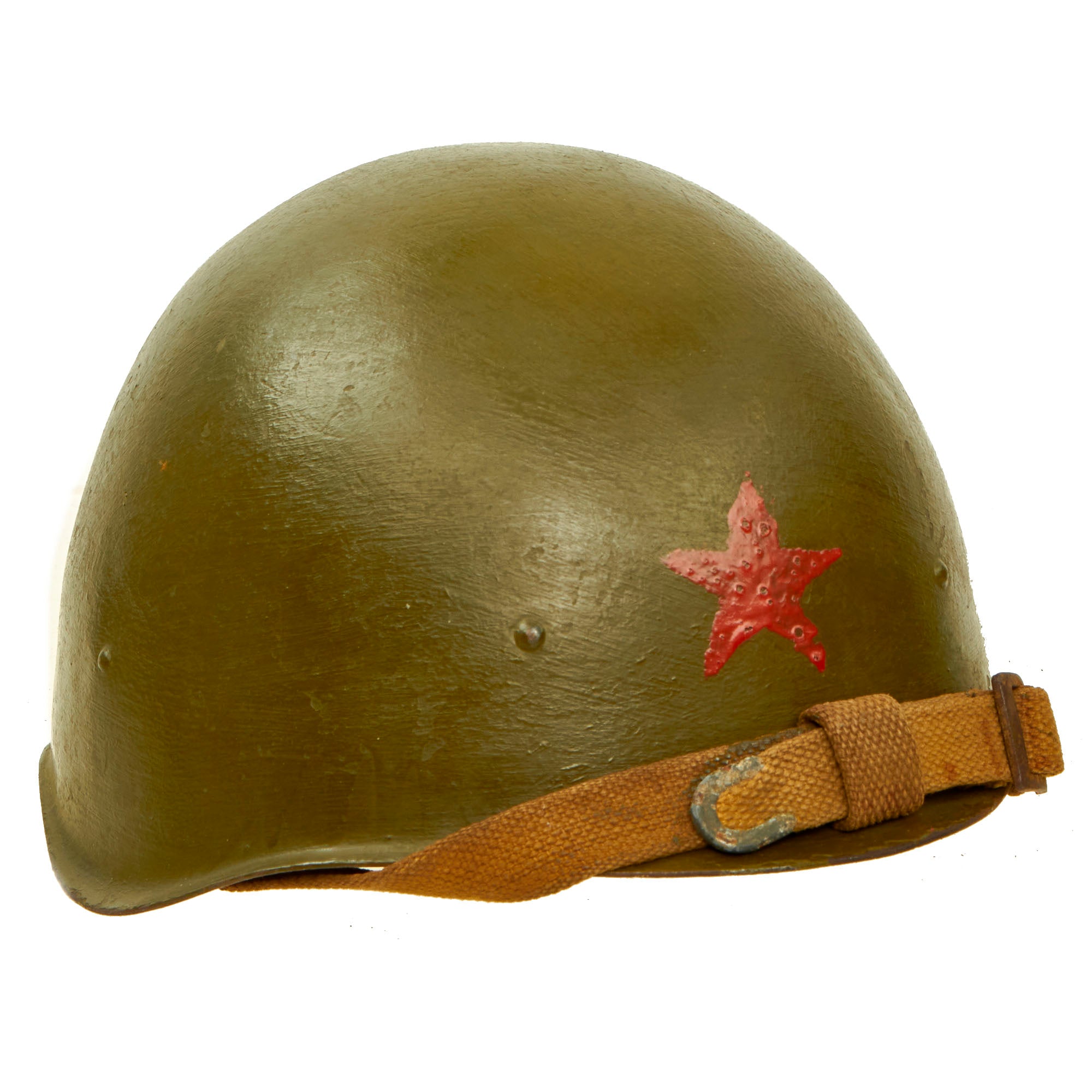 Original WWII Russian Soviet SSh-40 Steel Combat Helmet with Post War ...