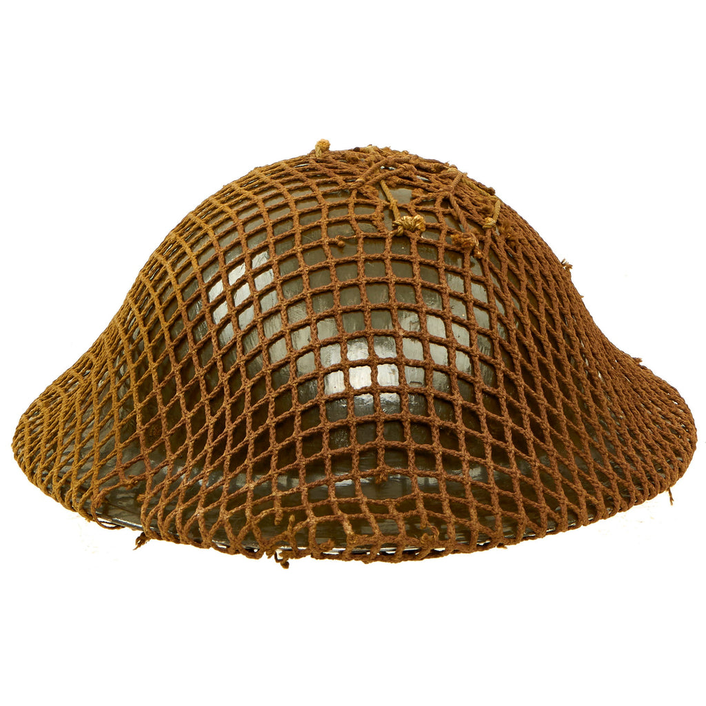 Original Canadian WWII Brodie MkII Steel Helmet Complete with Helmet Net by Canadian Motor Lamp Company - Dated 1942 Original Items