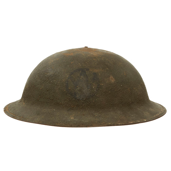 Original U.S. WWI Identified M1917 89th Division Painted Doughboy Helmet Shell - Joseph B. Prom, HQ Company, 353rd Infantry Regiment