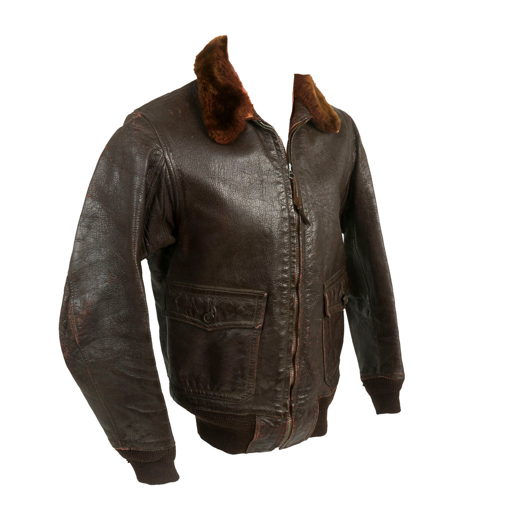 Original U.S. WWII Pilot G-1 Leather Flying Jacket Original Items