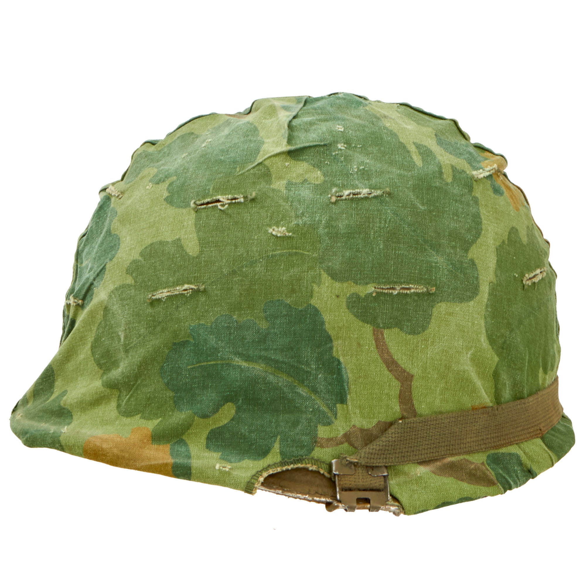 Original U.S. Vietnam War WWII Reissue M1 Helmet with 1970 Dated Camou ...