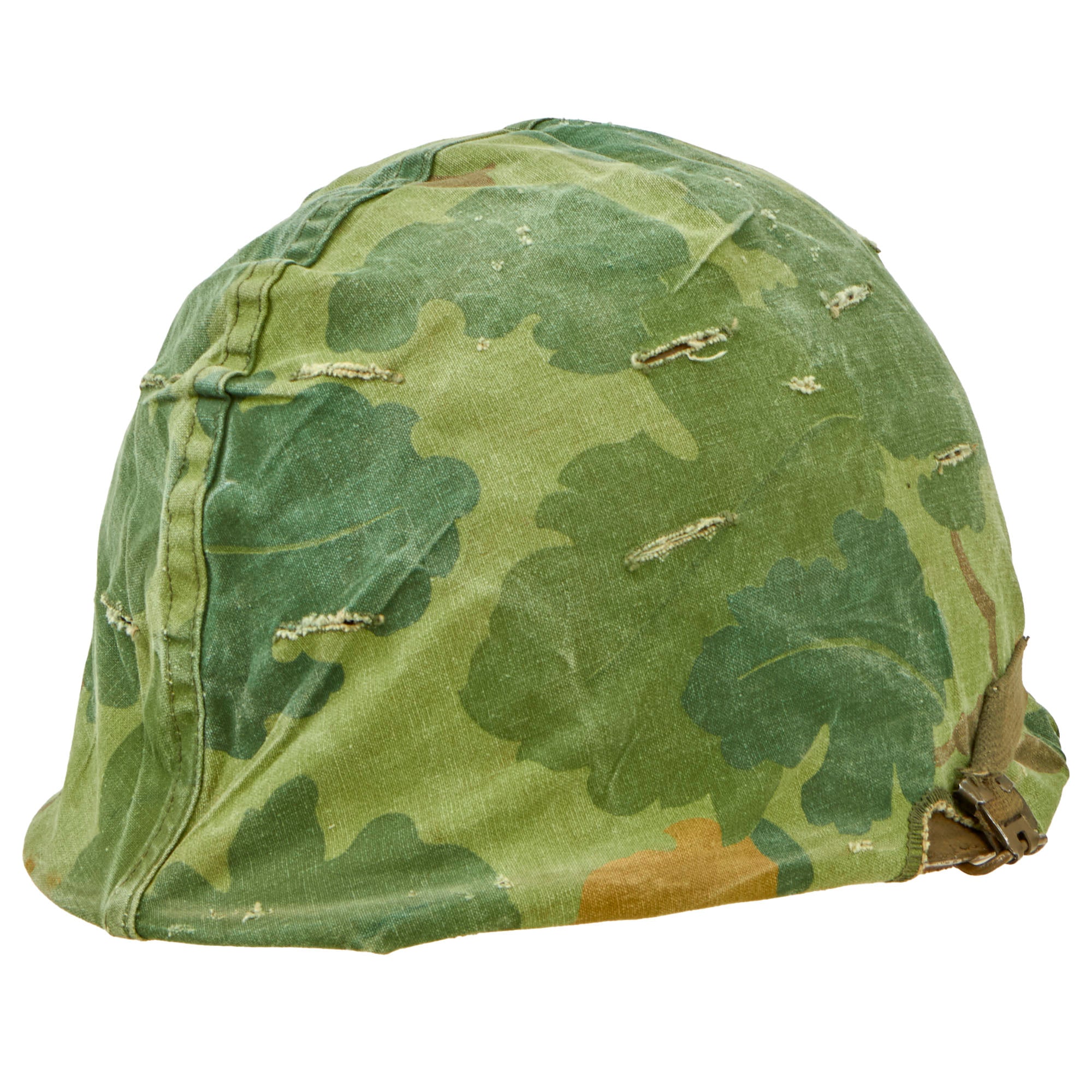 Original U.S. Vietnam War WWII Reissue M1 Helmet with 1970 Dated Camou ...