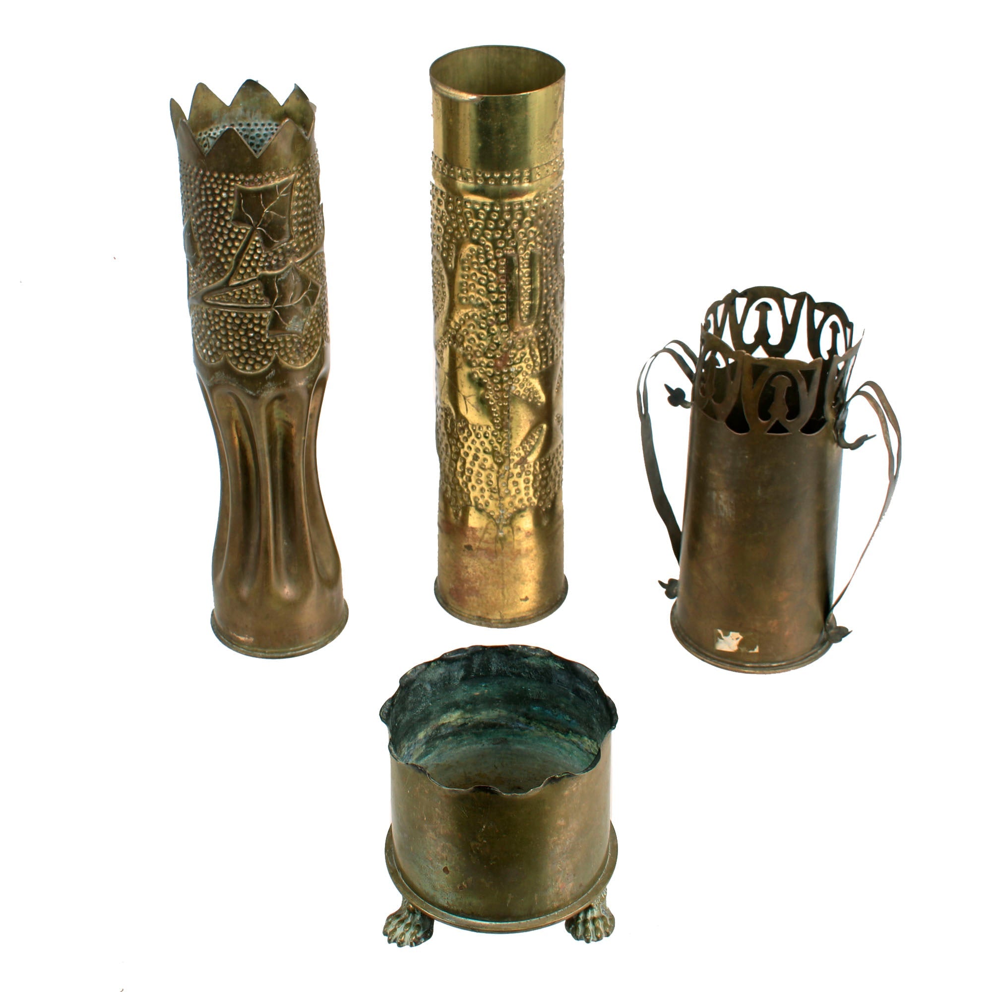WW1 British Brass Artillery Shell Casing Vase Dated 1918 at 1stDibs