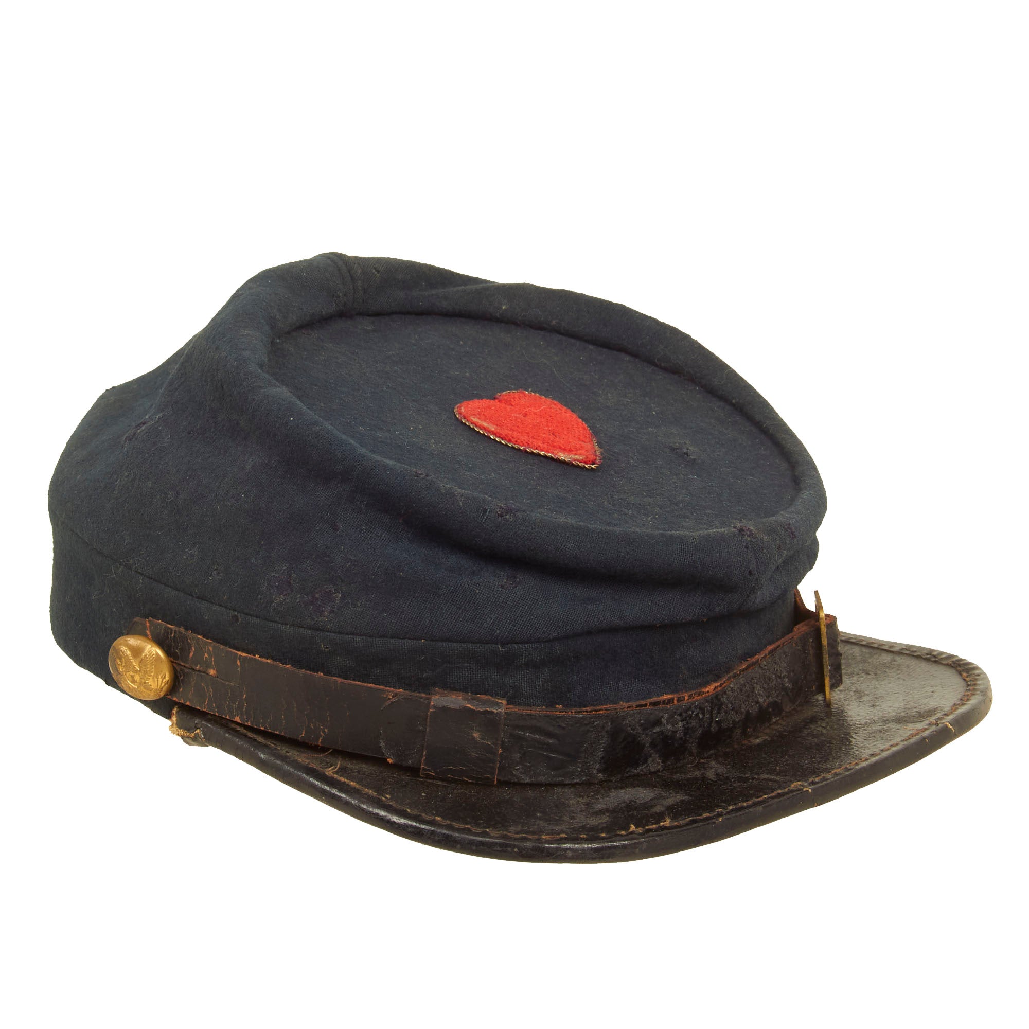 Original U.S. Civil War Chasseur Style Pattern Kepi With XXIV 24th